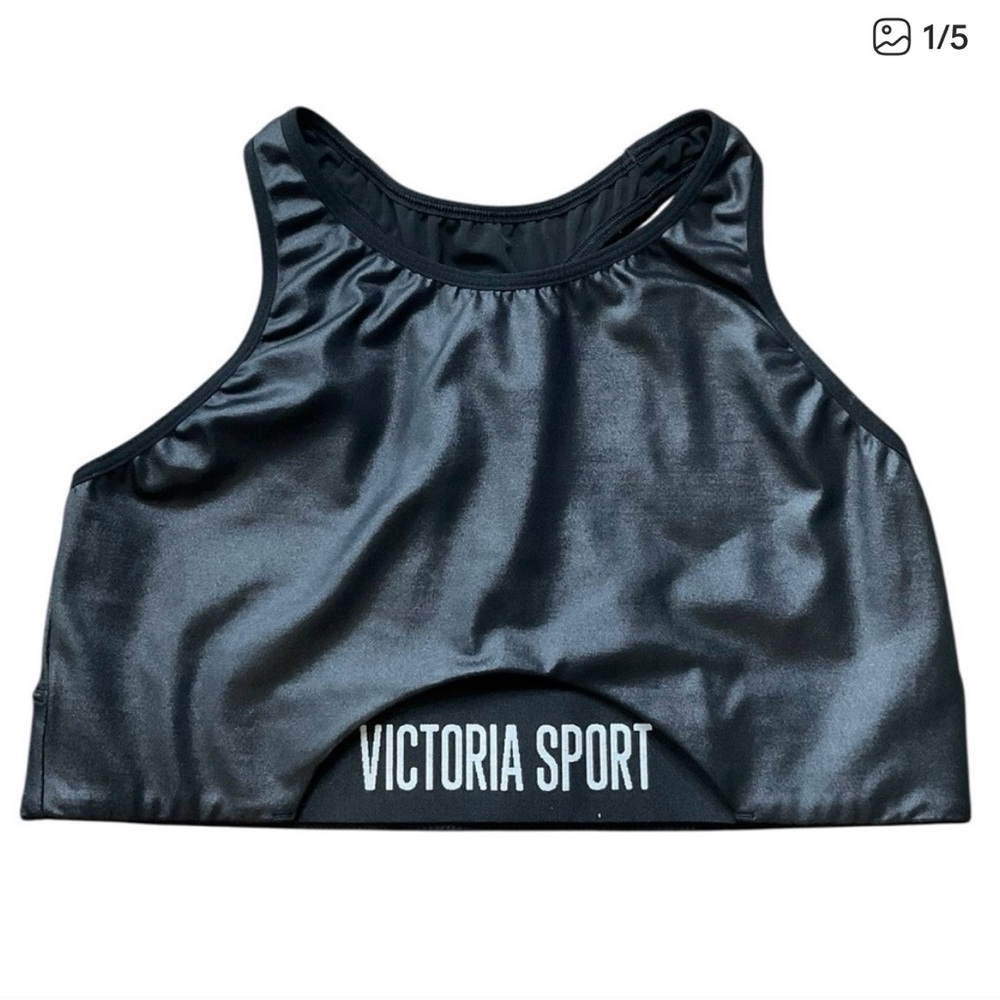Victoria's Secret Sport Black High-Neck Sports Bra